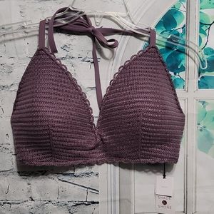 Women's Light Lift Crochet Triangle Bikini Top